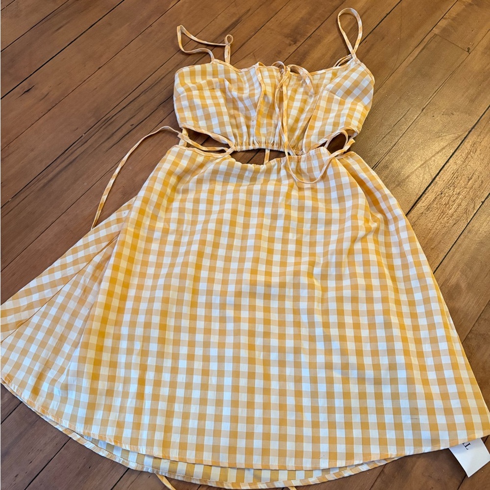 Yellow Gingham Find Me Now Dress
